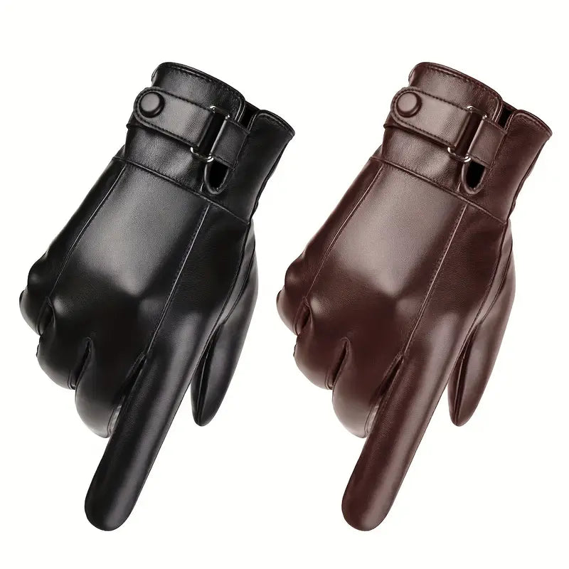 Gants Chauds en Cuir Synthétique